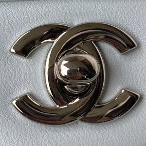 Chanel Small Classic Handbag Silver Hardware