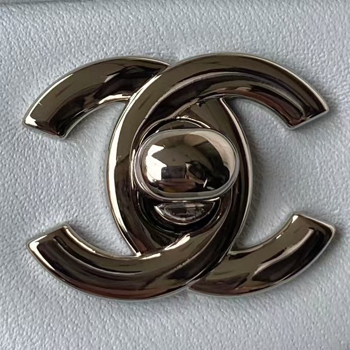 Chanel Small Classic Handbag Silver Hardware