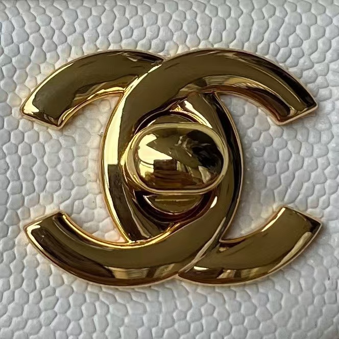 Chanel Small Classic Handbag Caviar Gold Hardware - Image 3