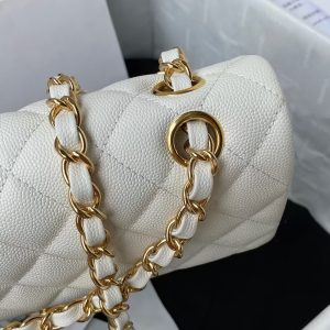 Chanel Small Classic Handbag Caviar Gold Hardware