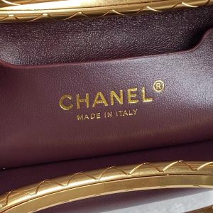 Chanel 24B AS5038 Lambskin Clutch Burgundy