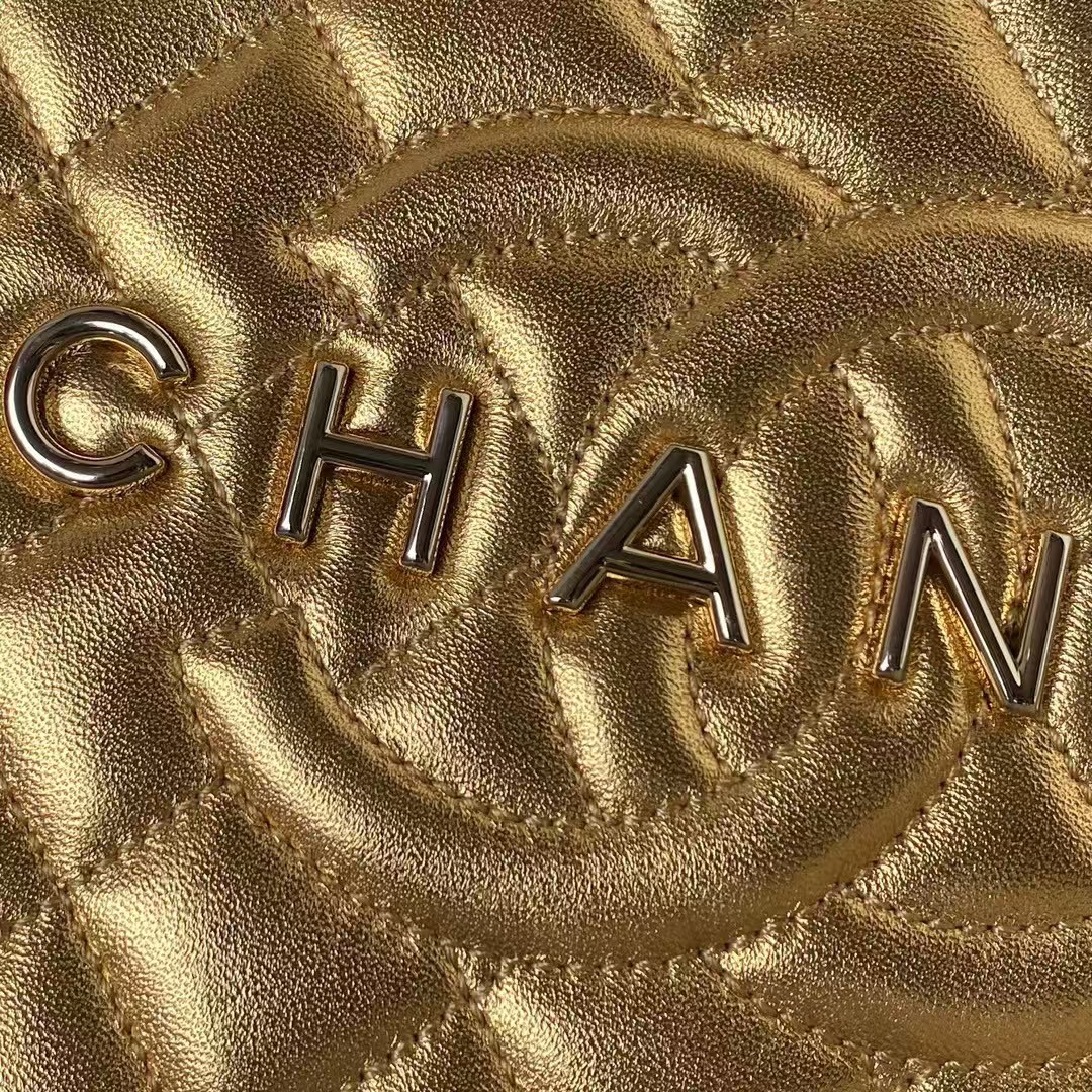 Chanel 24C AS4579 Star Bag Metallic Gold Lambskin Gold Hardware - Image 3