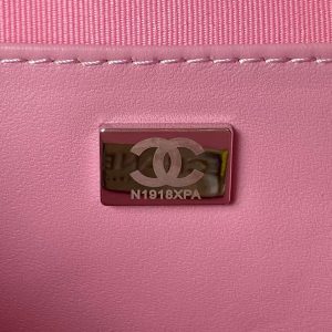 Chanel 24C AS4579 Star Bag Pink and Black Satin Black Metal Hardware