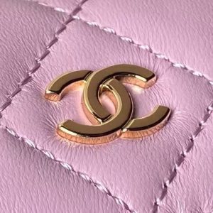 Chanel 24C AP3573 Mini Backpack Lambskin Gold Metal Purple