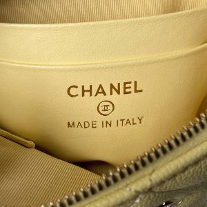 Chanel 24S AP4000 Mini Clutch With Chain Crossbody Bag Yellow Caviar Light Gold Hardware