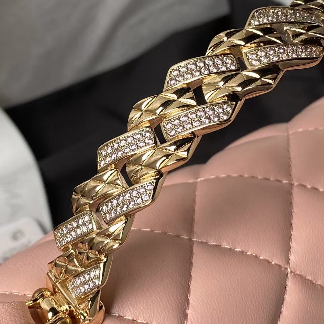 Chanel 24A AS4924 Mini Flap Bag With Top Handle Pink - Image 2