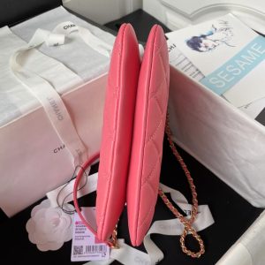 Chanel 24C AS4596 Vintage Logo Quilted Lambskin Shoulder Bag Fuchsia