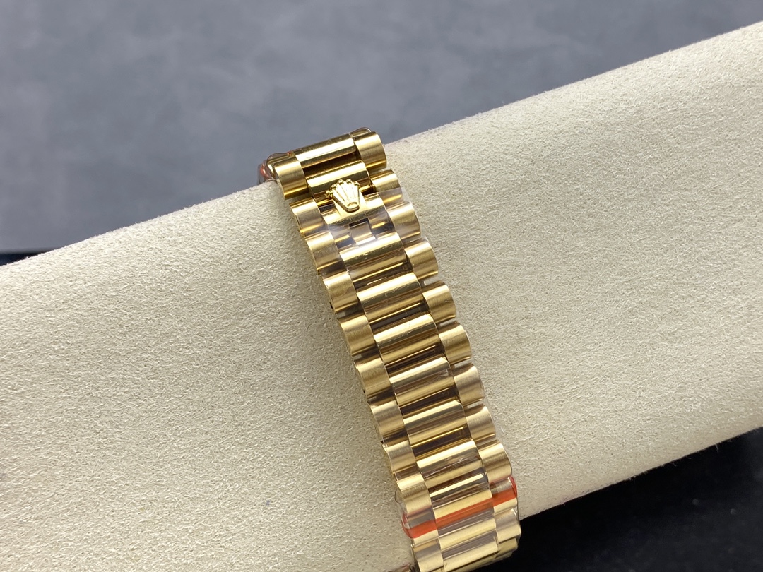 Rolex Day-Date 128348RBR Champagne Index Dial Yellow Gold 36MM Unisex Replica Watch - Image 10