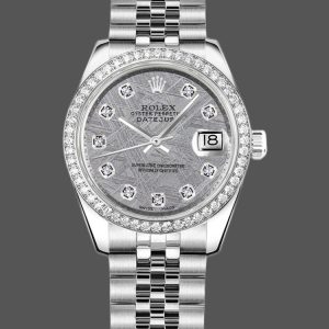 Rolex Datejust 178384 Meteorite Grey Dial Diamond Bezel 31MM Lady Replica Watch