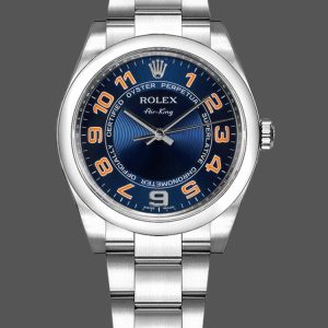 Rolex Oyster Perpetual Air-King 114200 Concentric Blue Dial 34mm Unisex Replica watch