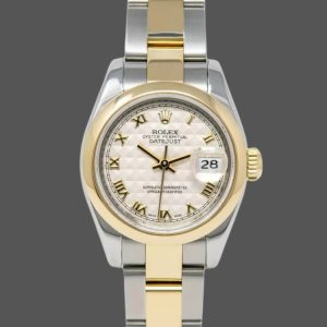 Rolex Datejust 179163 Smooth Bezel Pyramid Ivory Dial 26MM Lady Replica Watch