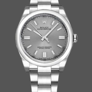 Rolex Oyster Perpetual 116000 Rhodium Grey Dial 36mm Unisex Replica Watch