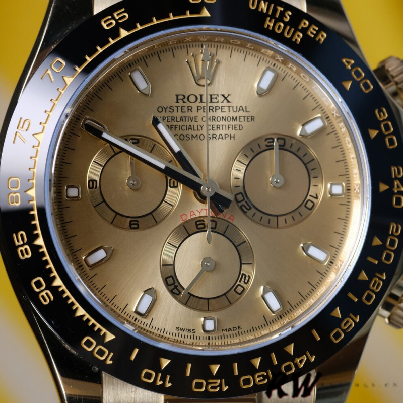 Rolex Cosmograph Daytona 116518 Champagne Dial Automatic 40mm Mens Replica Watch - Image 6