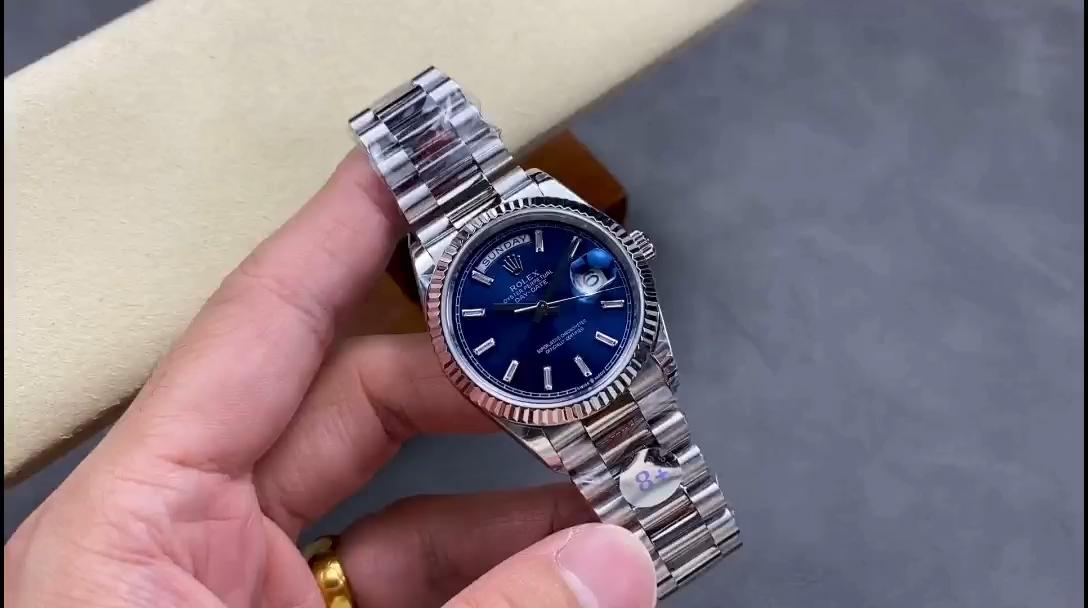 Rolex Day Date White Gold 36 Blue Diamond Dial m128239 0069 - Image 2