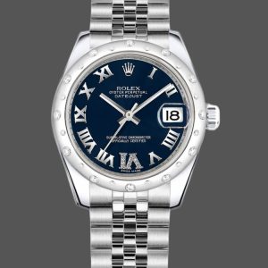 Rolex Datejust 178344 Stainless Steel Blue Dial Diamonds 31MM Lady Replica Watch