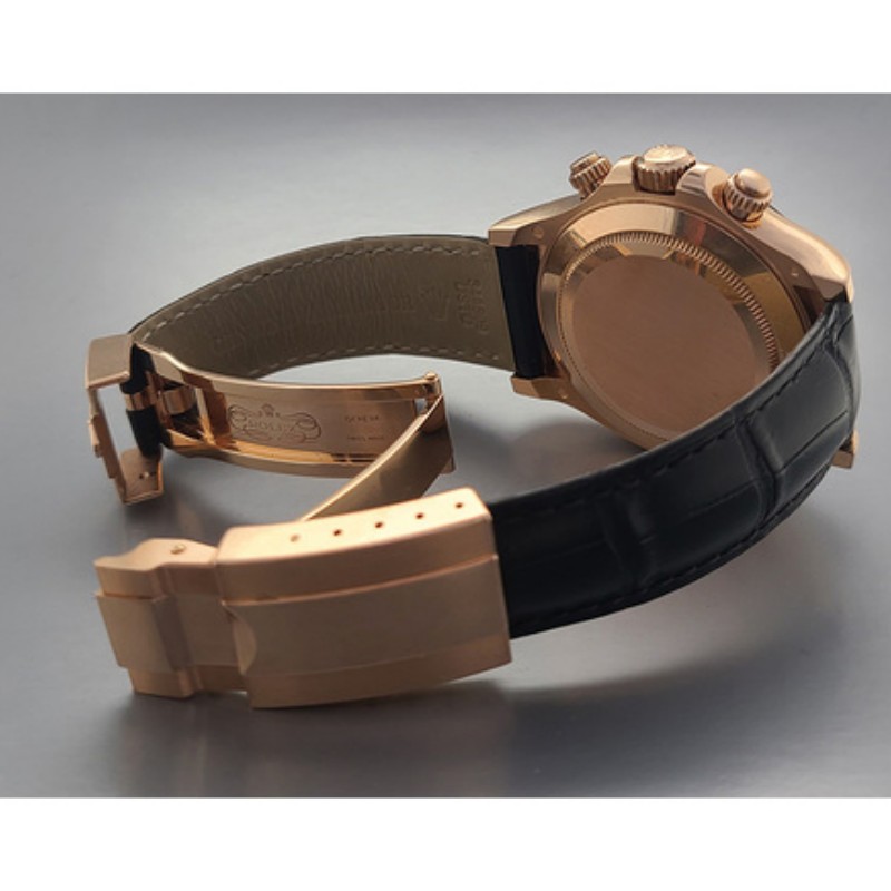 Rolex Cosmograph Daytona 116515LN Leather strap Black Pink Dial 40mm Mens Replica Watch - Image 6