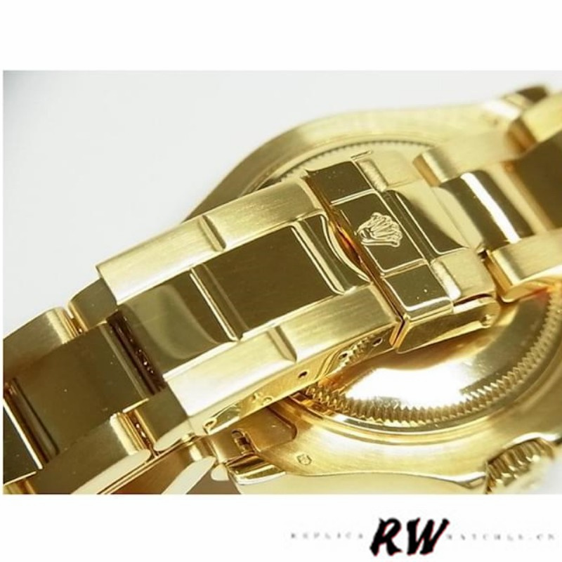 Rolex Yacht-Master 169628 Yellow Gold Black MOP Dial 29MM Lady Replica Watch - Image 6