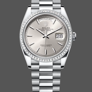 Rolex Day Date 36mm Platinum and Diamonds Bezel 128396tbr 0004