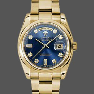 Rolex Day-Date 118208 Blue Diamond Dial 36mm Unisex Replica Watch