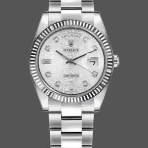 Rolex Day-Date 118239 Jubilee Silver Dial 36mm Unisex Replica Watch