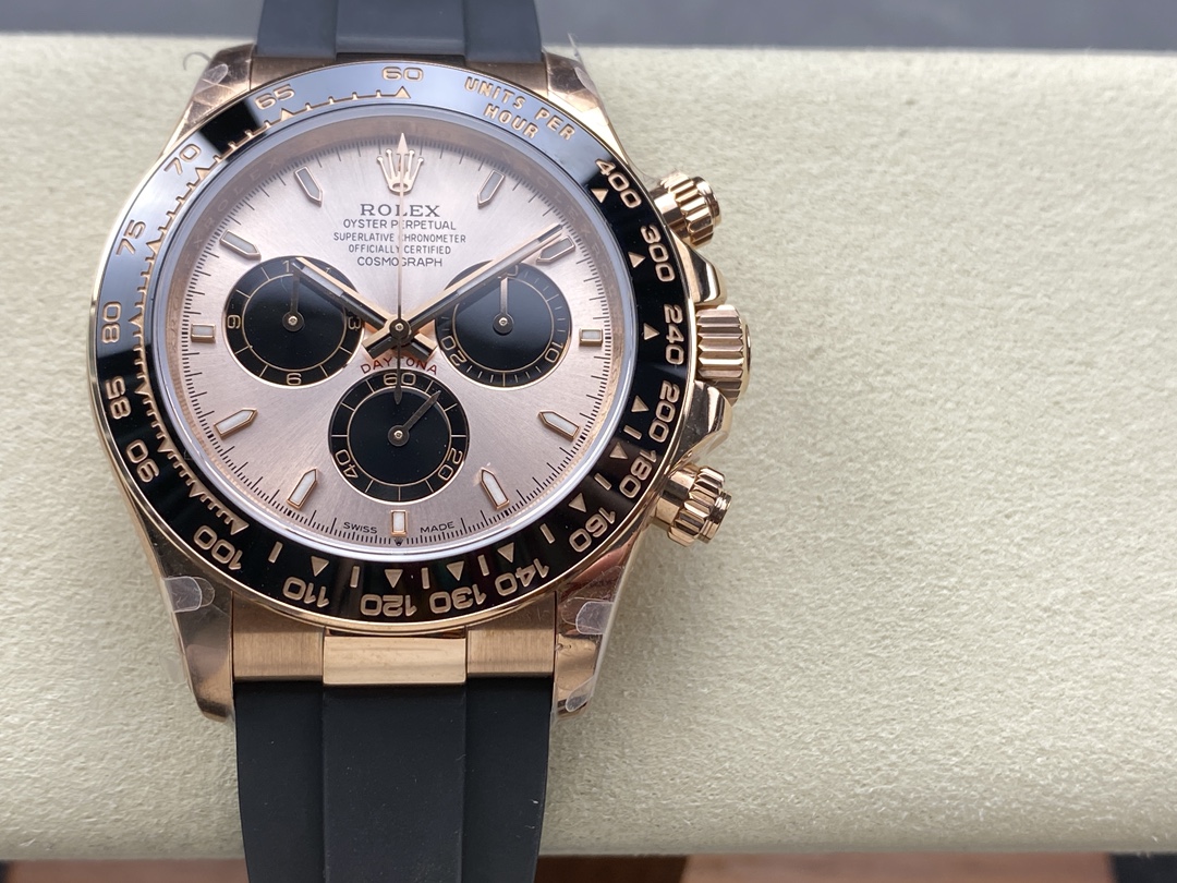 Rolex Cosmograph Daytona 116515LN Black Pink Dial 40mm Mens Replica Watch - Image 4