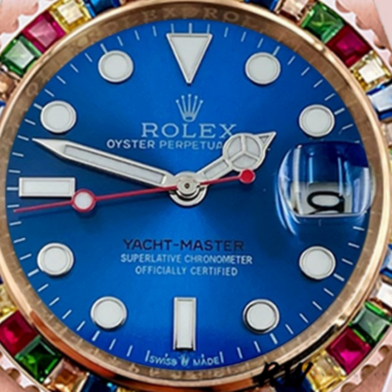 Rolex Yacht-Master 116695 Everose Gold Blue Dial 40MM Mens Replica Watch - Image 4