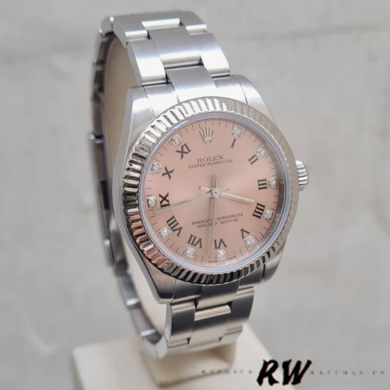 Rolex Oyster Perpetual 176234 Fluted Bezel Pink Diamond Dial 26MM Lady Replica Watch - Image 2