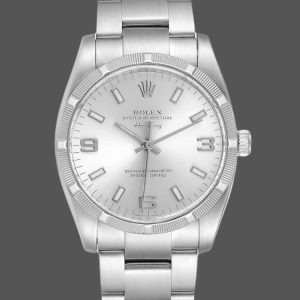 Rolex Oyster Perpetual Air King 114210 Silver Dial 34mm Unisex replica watch