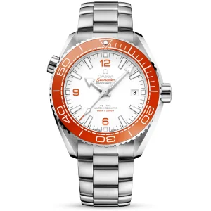 OMEGA Seamaster Planet Ocean 600m White Dial & Orange Bezel Bracelet Watch
