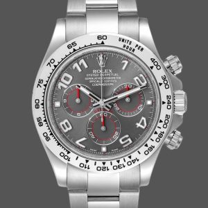 Rolex Cosmograph Daytona 116509 Gray Arabic Dial White Gold 40MM Mens Replica Watch