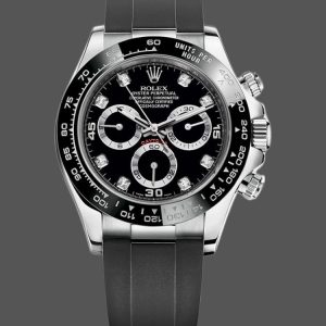 Rolex Daytona 116519 White Gold Automatic Black Dial Diamonds 40mm Mens Replica Watch