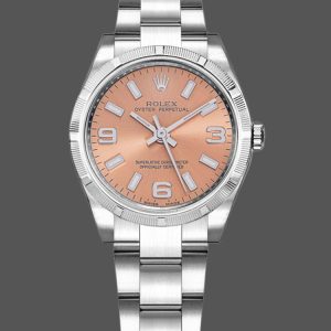 Rolex Oyster Perpetual 177210 Stainless Steel Pink Dial 31mm Lady Replica Watch