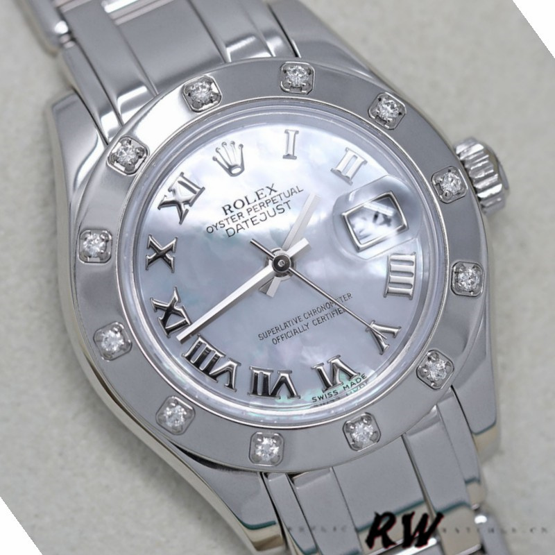 Rolex Pearlmaster 80319 MOP Roman Dial 29MM Lady Replica Watch - Image 2