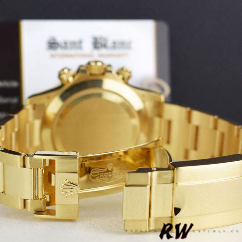 Rolex-Daytona 116528 Yellow Gold MOP Diamond 40mm Mens Replica Watch - Image 5