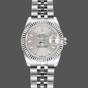 Rolex Datejust 179174 Silver Index Dial Fluted Bezel 26MM Lady Replica Watch