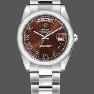Rolex Day-Date 118209 Chocolate Brown Diamonds Dial 36mm Unisex Replica Watch