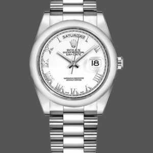 Rolex Day-Date 118206 White Roman Numeral 36mm Unisex Replica Watch