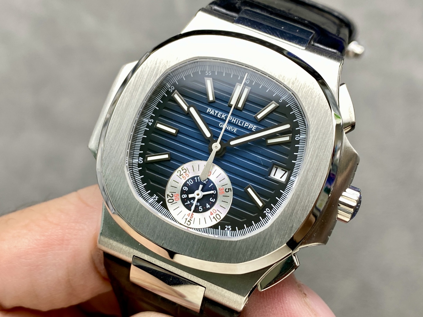 Patek Philippe Nautilus Chronograph Stainless Steel Blue Dial 5980 1A 001 - Image 14