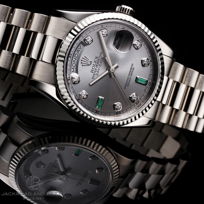 Rolex Day-Date 118239 Rhodium grey Dial 36mm Unisex Replica Watch - Image 5