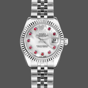 Rolex Datejust 179174 Mother of Pearl White Dial Fluted Bezel 26MM Lady Replica Watch
