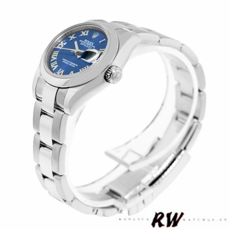 Rolex Datejust 179160 Oyster Bracelet Blue Roman Dial 26MM Lady Replica Watch - Image 3