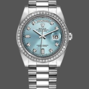 Rolex Day Date 118346 Ice Blue Dial 36mm Unisex Replica Watch