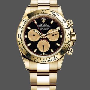 Rolex Daytona 116528 Yellow Gold Black Paul Newman Dial 40mm Mens Replica Watch