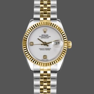 Rolex Datejust 179173 White Dial Diamonds Fluted Bezel 26MM Lady Replica Watch