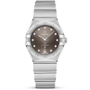 OMEGA Constellation 28mm Sunray Grey Diamond Dial Ladies Watch