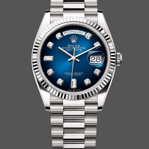 Rolex Day-Date 128239 Blue Ombre Diamond Dial 36MM Unisex Replica Watch