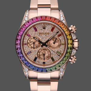 Rolex Daytona 116595RBOW 'Rainbow' Rose Gold Pave Diamond Dial Sapphir