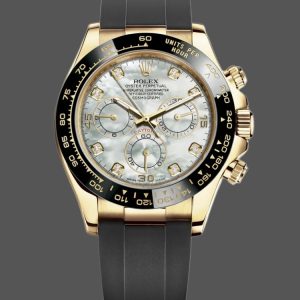 Rolex Daytona 116518LN Rubber Strap MOP Diamond Dial 40mm Mens Replica Watch