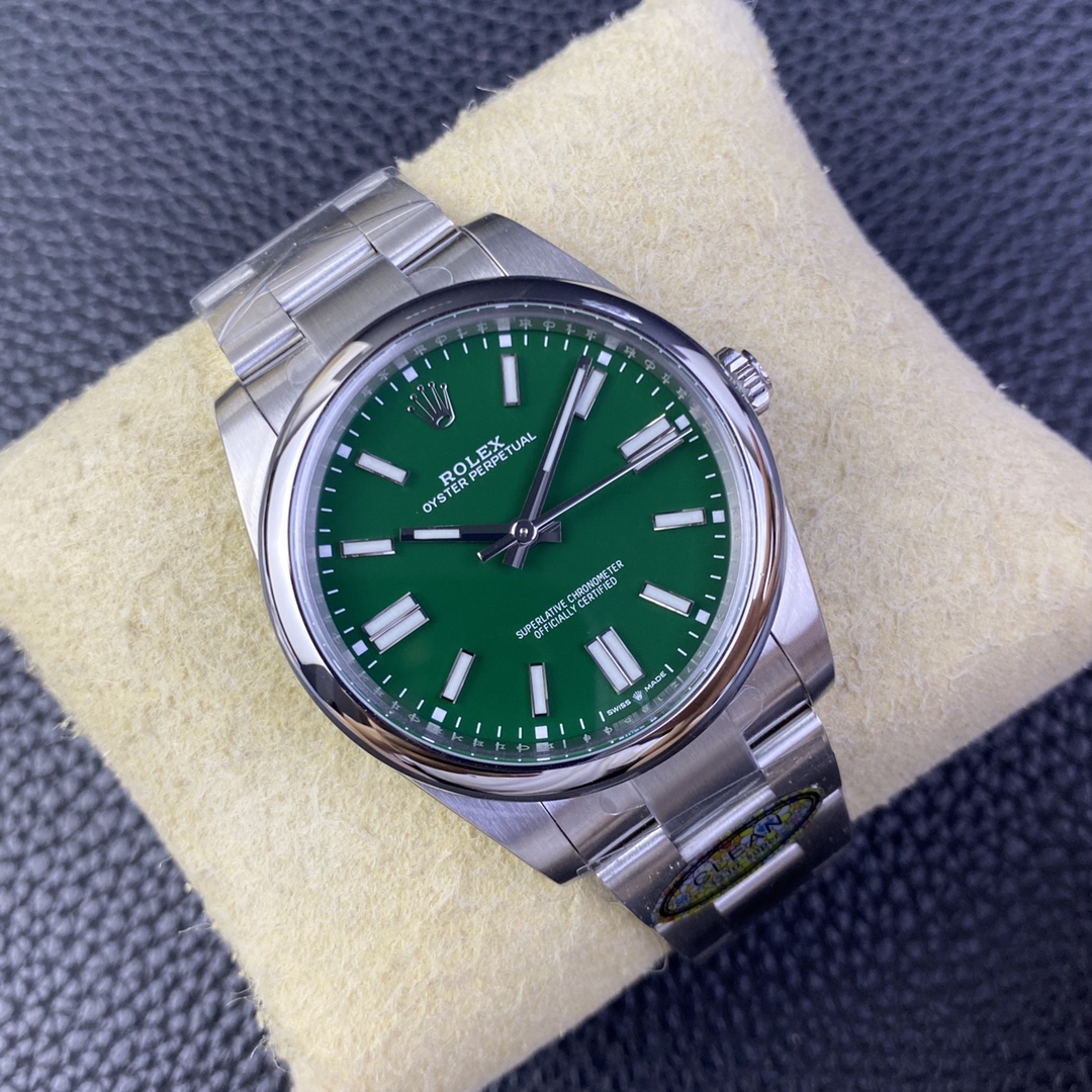 Rolex Oyster Perpetual 41 Green Dial 124300 0005 Men's Watch - Image 4