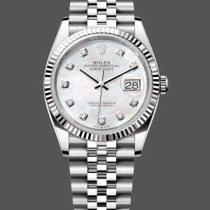 Rolex Datejust 126234 White Mother of Pearl Diamonds Dial 36MM Unisex Replica Watch